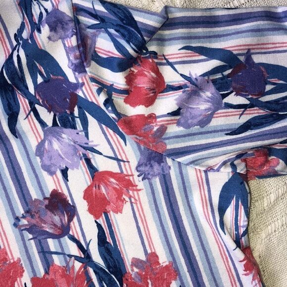 NWOT Womens XL Denim & Co Floral 3/4 Tunic Blouse - Picture 4 of 7